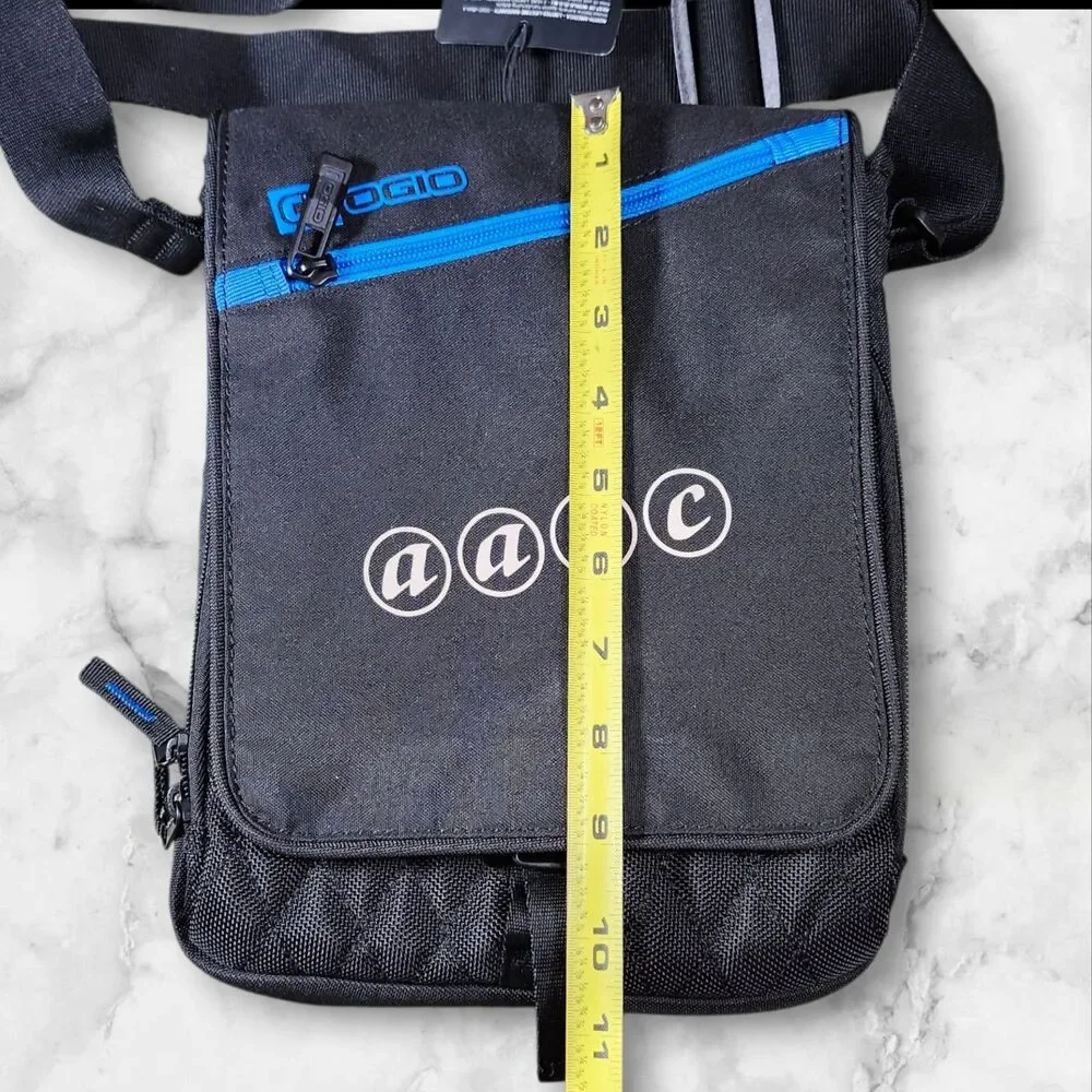 NWT OGIO Technologio RS655 Shoulder Sling Bag Black Blue AASC Logo Pockets